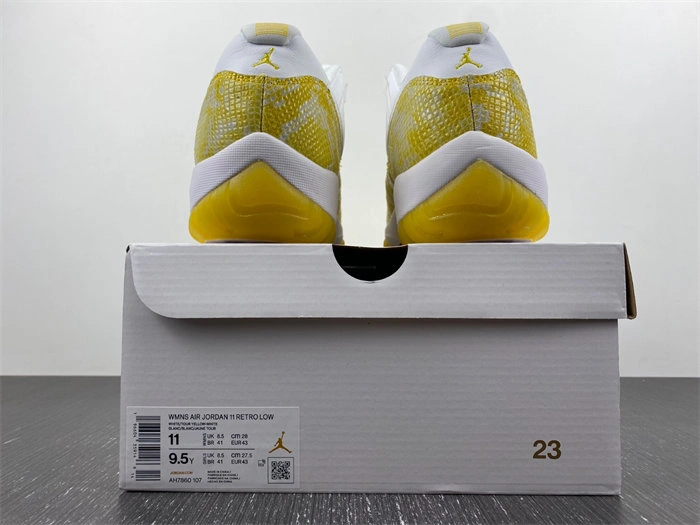 Attractive Jordan 11 Retro Low Yellow Snakeskin AH7860- 4097