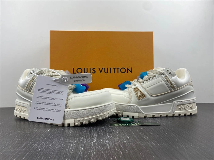 WaterResistant Luis Vitton LV Trainer Maxi White 1AB8RN 1709