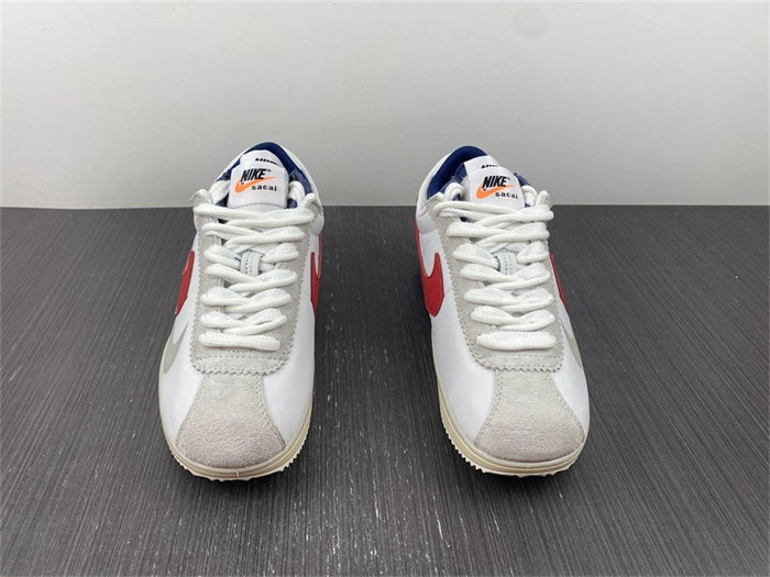 Nike Cortez 4.0 Sacai White University Red Blue Cozy 5219